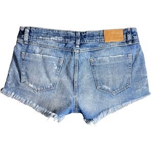 Zara Jean shorts mid rise cut off style distressed size 8